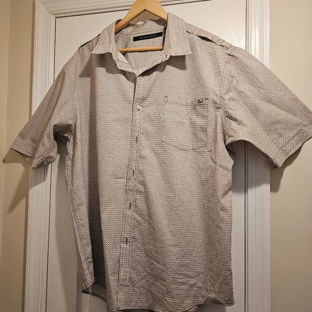 Mens Sean John Button Down Short Sleeve Cotton Casual Dress Shirt 3XL
